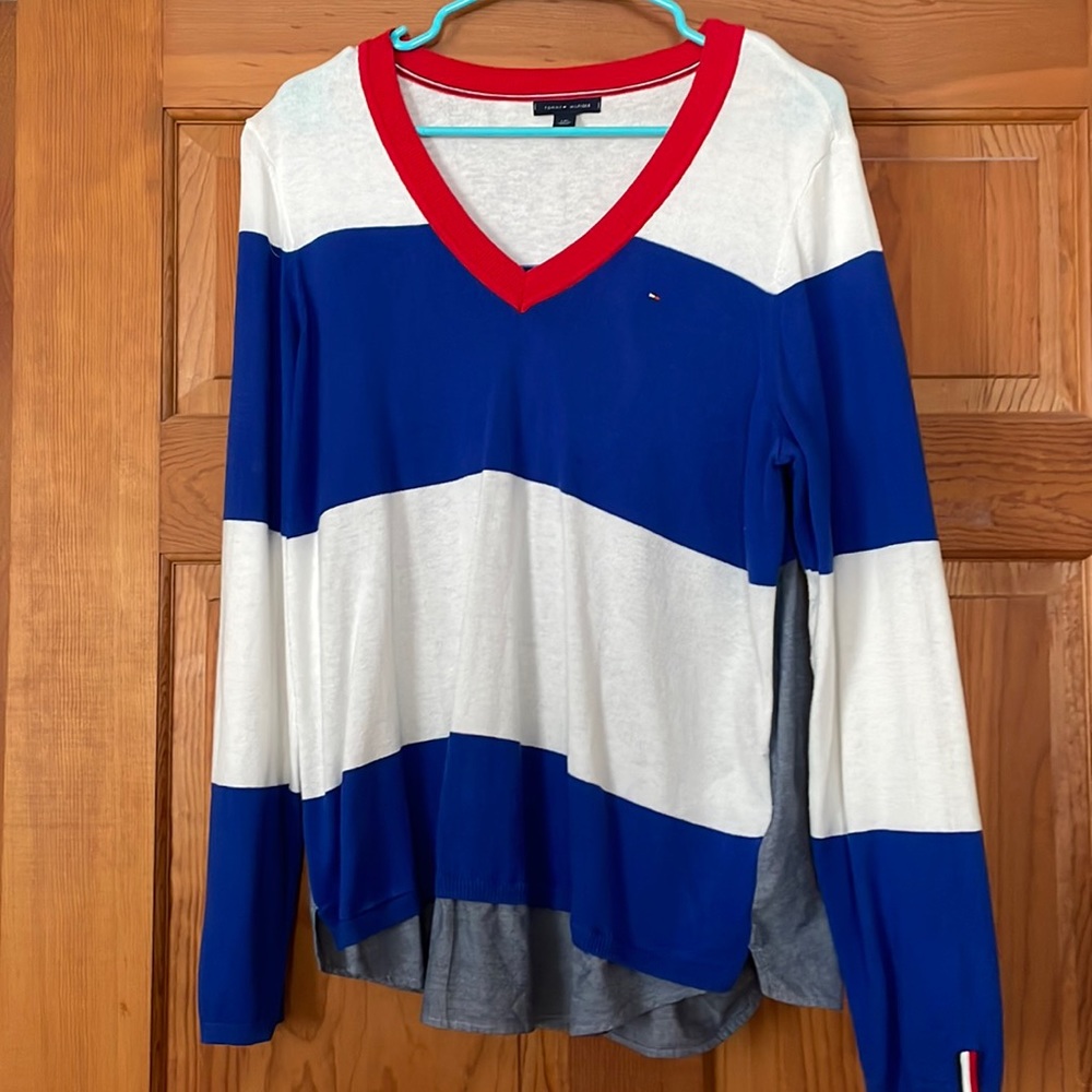 Tommy Hilfiger mixed media sweater